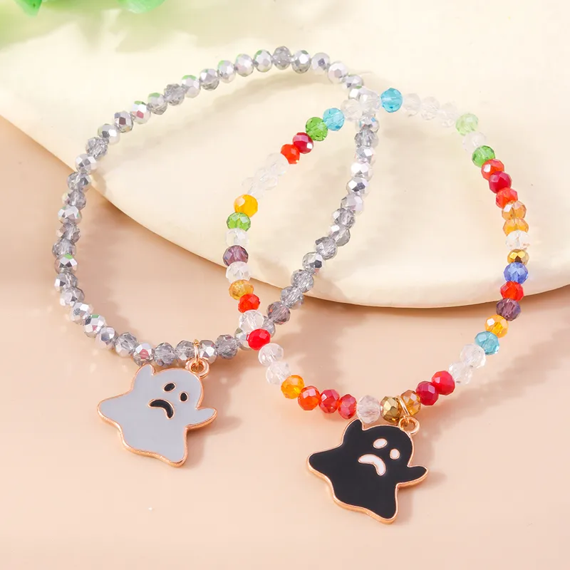 Playful Ghost Charm Beaded Bracelets
