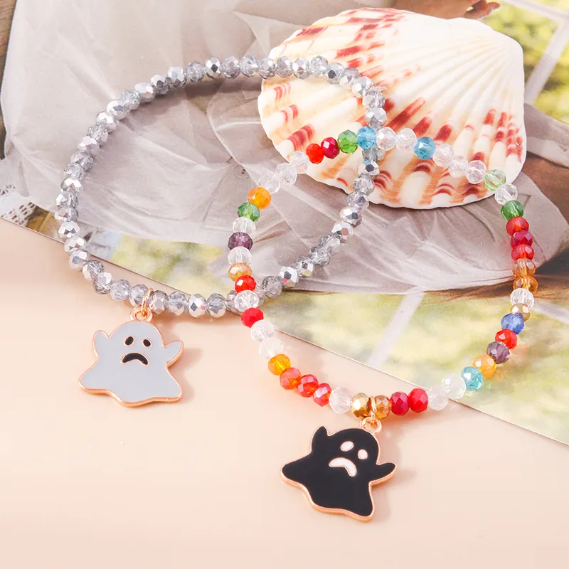 Playful Ghost Charm Beaded Bracelets