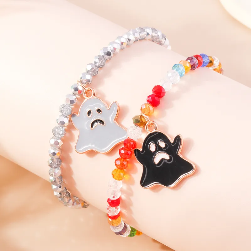 Playful Ghost Charm Beaded Bracelets
