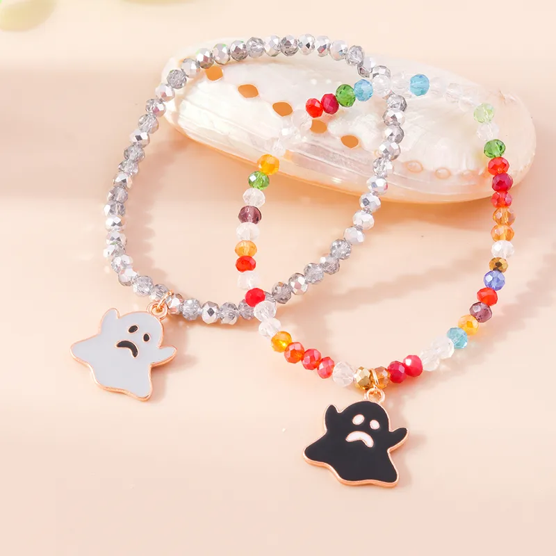 Playful Ghost Charm Beaded Bracelets