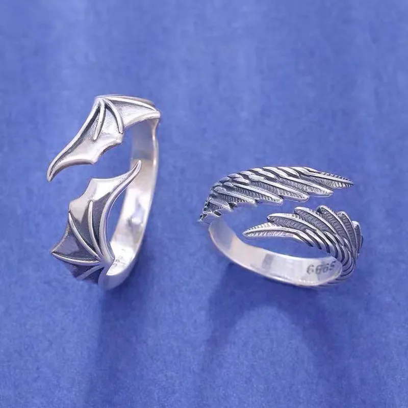 Unique Wing And Bat-Themed Couple Rings